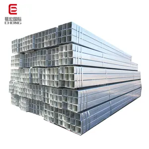 80X80 40x40 Q235 SHS Tubo cuadrado galvanizado en caliente Sección hueca Tubo cuadrado galvanizado de acero al carbono