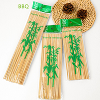 Brochettes plates en bambou personnalisables (20-40 cm) – Écologiques et jetables pour barbecue extérieur, idéales pour fruits et fêtes – Emballées en sachet