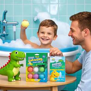 Bombes de bain personnalisées pour enfants en gros avec jouets à l'intérieur, coffret cadeau, bombes effervescentes colorées pour enfants, bombes de bain moussantes en vrac pour enfants - Product Image 1
