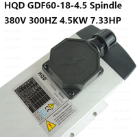 Moteur de broche haute vitesse JLE CNC TECH HQD 4.5KW GDF60-18Z-4.5 6000 tr/min, mini moteur de broche pour broche de meulage CNC avec roulement