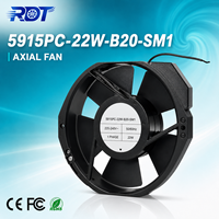 Ventilateur axial industriel 5915PC-22W-B20-SM1 220V AC 172mm à roulement à billes pour dissipation thermique durable des machines