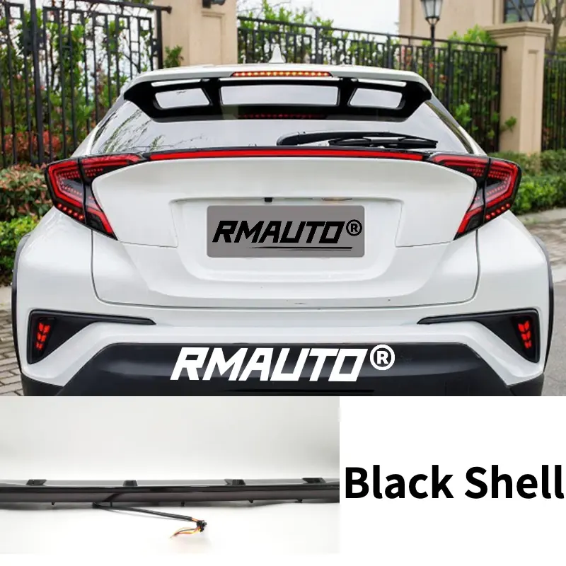 Luz trasera media negra