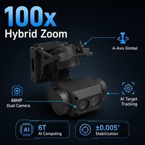 Caméra à cardan 3 axes MINI2, 48MP, 4K, zoom hybride 100X, suivi d'objets par IA, caméra d'inspection visuelle aérienne, communication Mavlink UDP - Product Image 4