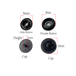 Chất lượng cao giá thấp 4 phần Snap Nút T3 Báo Chí Snap nút cho Hat Cap túi bé vải - Product Image 6