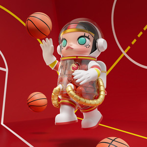 POPMART MEGA SPACE <span class=keywords><strong>MOLLY</strong></span> 400% 中国女子篮球国家队 PVC 原创可动人偶家居装饰神秘礼物 - Product Image 6