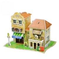 Jouet éducatif assemblage Architectural Puzzle 3D jeu de maison modèle Parent-enfant Puzzle 3D jeux de bricolage