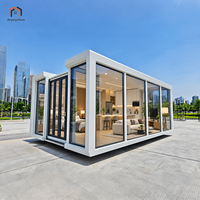Maisonnette modulaire préfabriquée isolée et pliable, prête à vivre, autonome, abordable et mobile, idéale pour les projets Airbnb et les complexes hôteliers