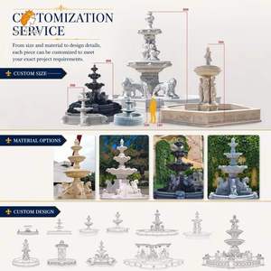 <span class=keywords><strong>Fontaine</strong></span> de Trevi en marbre de luxe MILY, style européen, sculptée à la main, pour l'extérieur, château, villa, jardin - Product Image 3