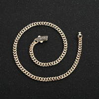 2024 nouvelle mode européenne et américaine Hip Hop bijoux 14k laiton noir ZIRCON Miami X chaîne collier et Bracelet bijoux