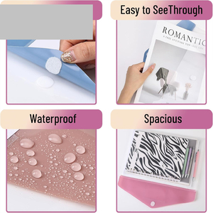 Custom trasparente in plastica impermeabile chiusura a scatto formato <span class=keywords><strong>A4</strong></span> lettere colorate Flaps buste cartelle per documenti buste di plastica - Product Image 4