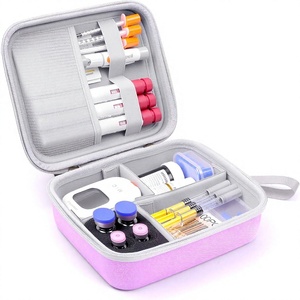 Estuche de Viaje para Suministros Diabéticos con Logotipo Personalizado, Correa de Hombro de EVA, Organizador de Diabetes Portátil, Divisores Ajustables para Glucosa - Product Image 1