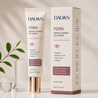 Crème pour les yeux DAQAN PDRN avec peptides, acide hyaluronique, niacinamide, caféine, hydratant pour les yeux fatigués, 20 g, tous types de peau