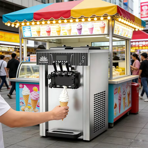 เครื่องทำไอศกรีมซอฟต์เสิร์ฟเชิงพาณิชย์ระดับไฮเอนด์จากอิตาลี โครงสร้างสแตนเลส ความจุ 20 ลิตร/ชั่วโมง - Product Image 5
