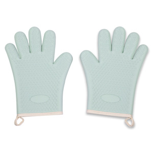 Heat Resistant Silicone Oven Mitts 28cm Non Slip Kitchen Baking Gloves - Product Image 1