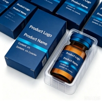 Boîte combinée et étiquette personnalisées avec impression de marque pour les fournitures de peptides de santé