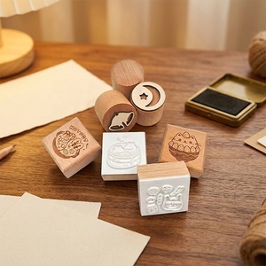 Tampons en caoutchouc personnalisés en <span class=keywords><strong>bois</strong></span> pour impression manuelle, ensemble de tampons en bloc de <span class=keywords><strong>bois</strong></span> pour bibliothèque, tampon en <span class=keywords><strong>bois</strong></span> DIY, tampons antiques - Product Image 2