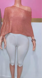 Nuevos conjuntos de pantalones cortos para mujer, chal de punto, Top y pantalones cortos brillantes, conjunto de 2 piezas, ropa de calle informal, conjunto de dos piezas para mujer - Product Image 3