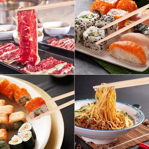 Venta al por mayor de <span class=keywords><strong>palillos</strong></span> <span class=keywords><strong>chinos</strong></span> desechables de bambú diseño clásico para acampar y aventuras al aire libre Impresión de logotipo personalizado - Product Image 4