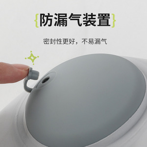 Almohada de viaje inflable en forma de U de 28x28x14cm, de seda fría, con soporte para el cuello, portátil, se infla con presión, para viajeros - Product Image 5