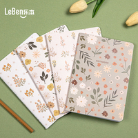 Cahier imprimé personnalisé de haute qualité A4 livres d'exercice A5 cousu artisanat fleur nature journaux de mode pour les élèves de l'école