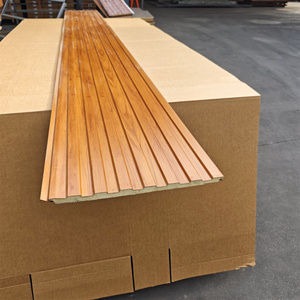 Panneau sandwich décoratif en polyuréthane ignifuge prêt à l'emploi pour revêtement mural extérieur, structure de panneau décoratif pour <span class=keywords><strong>maison</strong></span> - Product Image 1