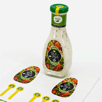Etiqueta de Vinilo Personalizada con Laminación Brillante para Botellas de Aderezos y Especias en Rollo