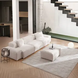 Phong cách Bắc Âu đi văng L hình dạng sofa siêu thoải mái vịt lông sectionals ghế sofa phòng khách đồ nội thất