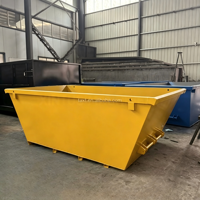 Conteneur à déchets de haute qualité de 8 m³, bac à déchets robuste pour le nettoyage des chantiers de construction et le recyclage - Matériel de traitement des déchets