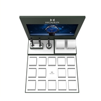Présentoir à montres en velours MDF, surface laquée mate, option logo personnalisé, présentoir à bijoux personnalisable pour montres connectées – Vente chaude