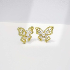 Pendientes de plata de ley 925 con diseño de calabaza de verano, joyería fina para chicas, modernos, chapados en oro de 18k, pendientes grandes con forma de mariposa y corazón. - Product Image 3