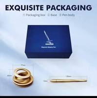 Nouveau stylo à bille à lévitation magnétique de luxe, personnalisable en couleurs et motifs, emballage cadeau de vacances, neutre, soulage le stress, support
