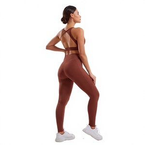 Women Seamless Gym Yoga Set Sports Bra High Waist Leggings Workout Fitness Training Running Stretch Activewear Comfortable - Product Image 5