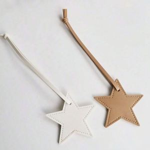 Pu Leather Star Hanging <b>Charm</b> Ornament Decorative Pendant <b>Bag</b> Accessories - Product Image 4
