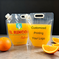 500ml 1L 2L Pochette de jus d'orange claire Stand up Spout Pouch Fruit Sauce Packaging Liquid Doypack