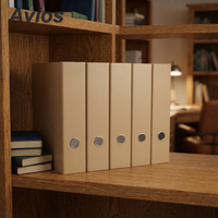 Carpeta de Documentos de Papel Kraft, Productos Ecológicos para Organización y Archivo, Archivador de Palanca de Papel Kraft