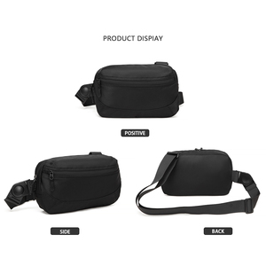 Bolso cruzado informal ligero resistente al agua, paquete de <span class=keywords><strong>hombro</strong></span> de <span class=keywords><strong>pecho</strong></span> minimalista para hombres y mujeres, bloqueo de bandolera - Product Image 3