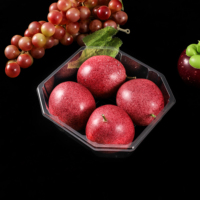 Groothandel Transparante Achthoekige Pet Plastic Voedselbak Container Vers Fruit Groente Blister Verpakking Lade