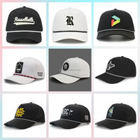 Gorra de 5 Paneles Unisex HN10 de Alta Calidad en Azul Polvoriento, con Cuerdas, Perforaciones Láser, Impermeable, de Secado Rápido, Personalizable con Bordado, para Actividades al Aire Libre