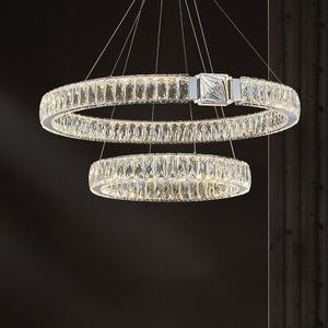 Lampe pendante moderne en cristal de cercle d'anneau de LED pour la maison et l'hôtel télécommande pour le salon - Product Image 3