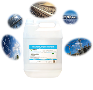 Промышленное самоочищающееся нанопокрытие для фотоэлектрического стекла, двухкомпонентное антистатическое покрытие, снижающее частоту очистки - Product Image 1