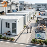 Bâtiment modulaire en structure acier, maison préfabriquée en conteneur, dortoir à deux étages pour travailleurs, hébergement pour chantier
