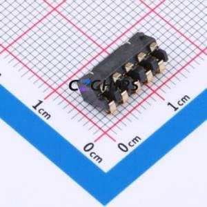 GT-BTP25005-0350A-010A Blade/Spring Contact Battery Connector SMD,P=2.5mm Connector Spring Contact Type 2.5mm 5P Vertical Mount - Product Image 2