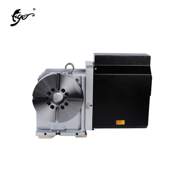Tiger CNC 210mm Diameter 4th Axis Rotary Table High Precision Pneumatic Brake Indexing Table with Double Lead Worm Gear Factory