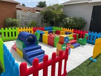 Ensemble de jeux gonflables pour bébés et enfants avec rebondisseur bleu en PVC de 0,55 mm – Équipement gonflable intérieur/extérieur pour fêtes résidentielles et location