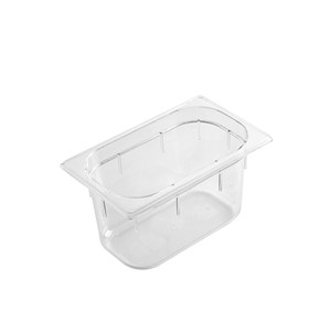 Recipiente para alimentos de policarbonato GN 1/4, 26.5 × 16.5 × 20 h cm, sin tapa, -100/+100 ° C - Product Image 1