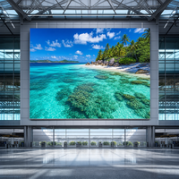 Écran LED fixe extérieur P5 haute luminosité, étanche IP65, résolution 8K, pour façade de terminal d'aéroport international