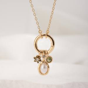 הגעה חדשה שרשרת כבל מותאמת אישית שרשרת פנינים פנינה ריינסטון מעוטרת תליונים נתיק - Product Image 3