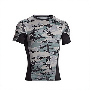 เสื้อยืดลายพรางแบบยูนิเซ็กซ์  พร้อมปักชื่อและโลโก้  ผ้าสแปนเด็กซ์ แห้งเร็ว ระบายอากาศได้ดี เหมาะสำหรับออกกำลังกาย เล่นกีฬา และวิ่ง - Product Image 1