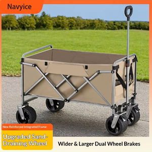 Heavy Duty Folding <b>Camping</b> Wagon 200kg Load 12 Bearing Pro System 2 5cm Carbon Steel Frame All Terrain 40HQ FCL Wholesale - Product Image 4
