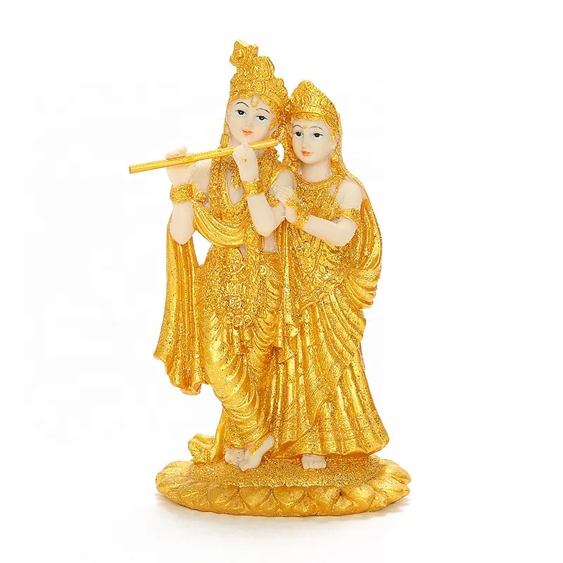 Resin Buddha Sculptures Hindu God and Goddess Idol Lord Radha Krishna Statue